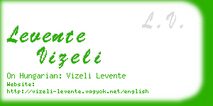 levente vizeli business card